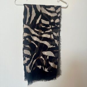 Zebra Pattern Sheer Scarf